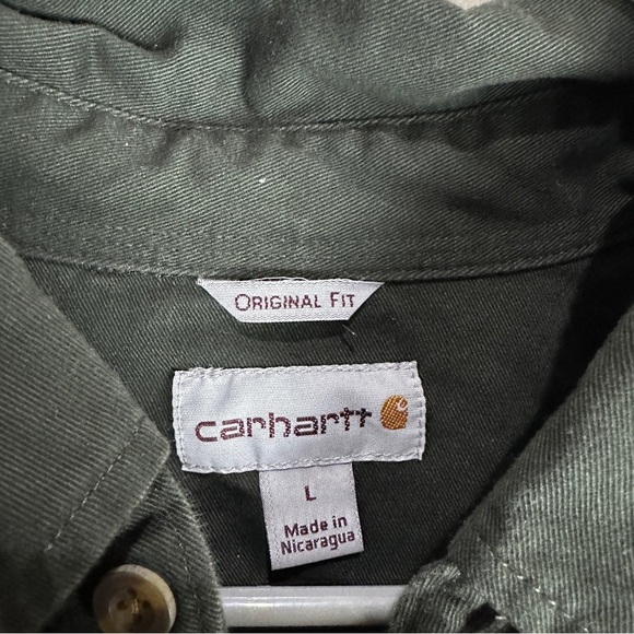 Carhartt Original Long Sleeve Button Up Shirt Size Large - Picture 5 of 8